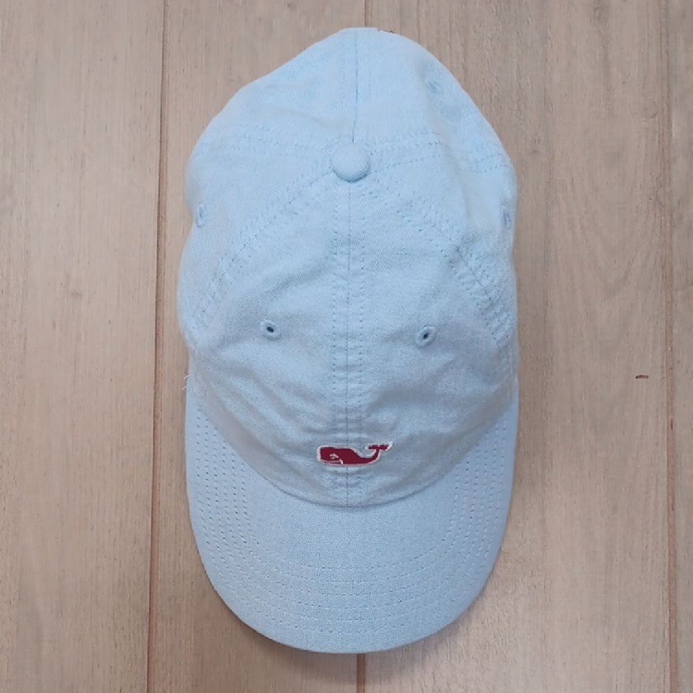 Vineyard Vines Light Blue Baseball Hat with Red Whale